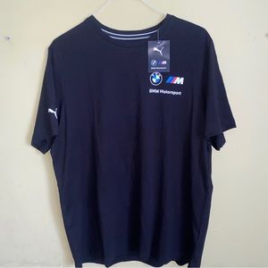 Puma BMW Motorsport Essential Logo T-Shirt Tee Black Men's Size XL Rare